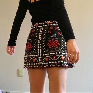 Embroidered skirt